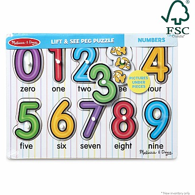 See-Inside Numbers Peg Puzzle - 10 pieces