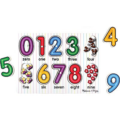 See-Inside Numbers Peg Puzzle - 10 pieces