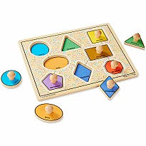 Deluxe Jumbo Knob Wooden Puzzle - Geometric Shapes (8 pcs)