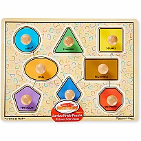 Deluxe Jumbo Knob Wooden Puzzle - Geometric Shapes (8 pcs)