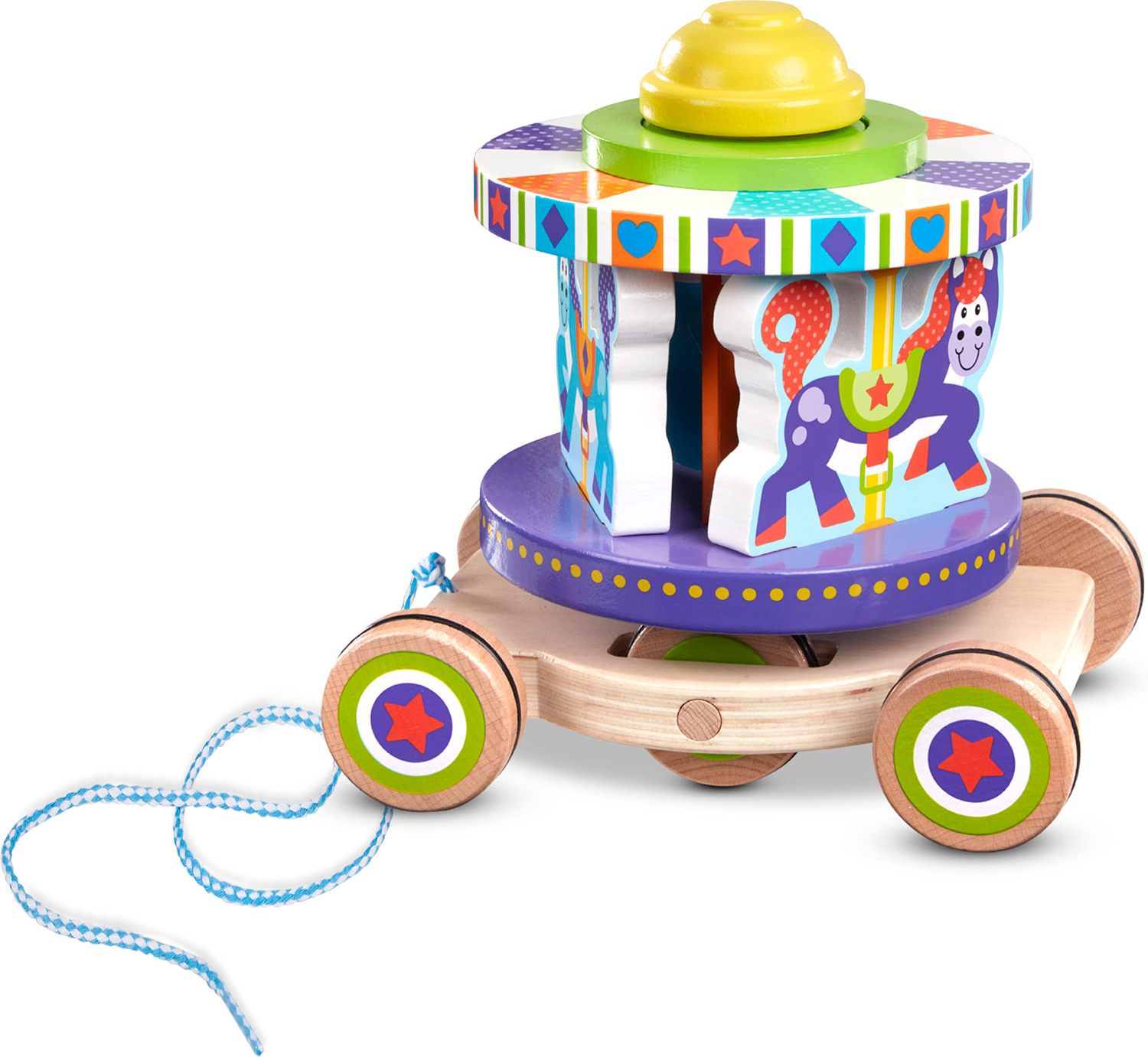 melissa and doug carousel pull toy