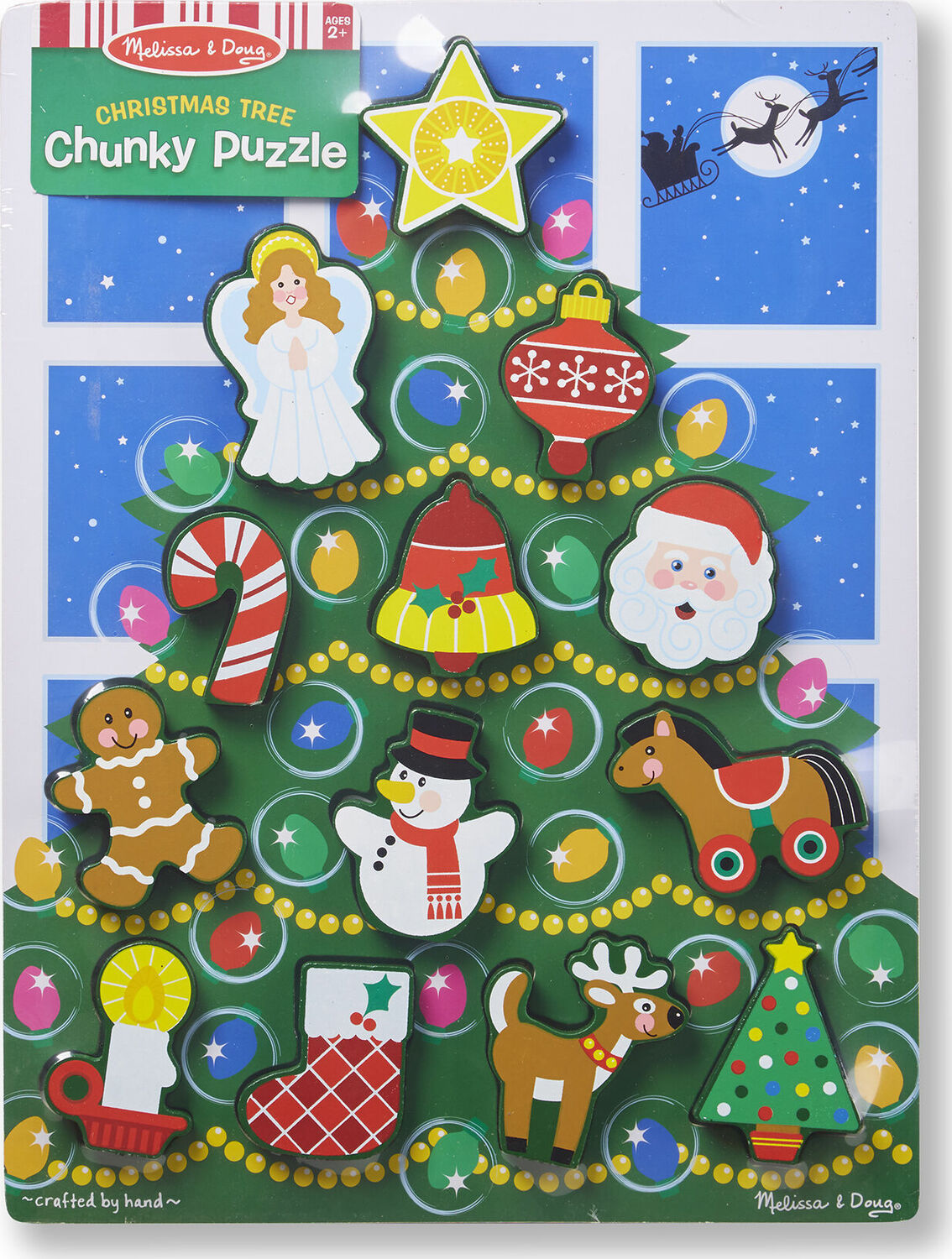 Melissa & Doug MD3718 Christmas Tree Chunky Puzzle 