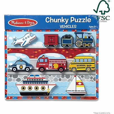 Vehicles Chunky Puzzle - 9 Pieces