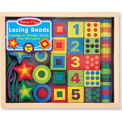 LACING BEADS IN A BOX 