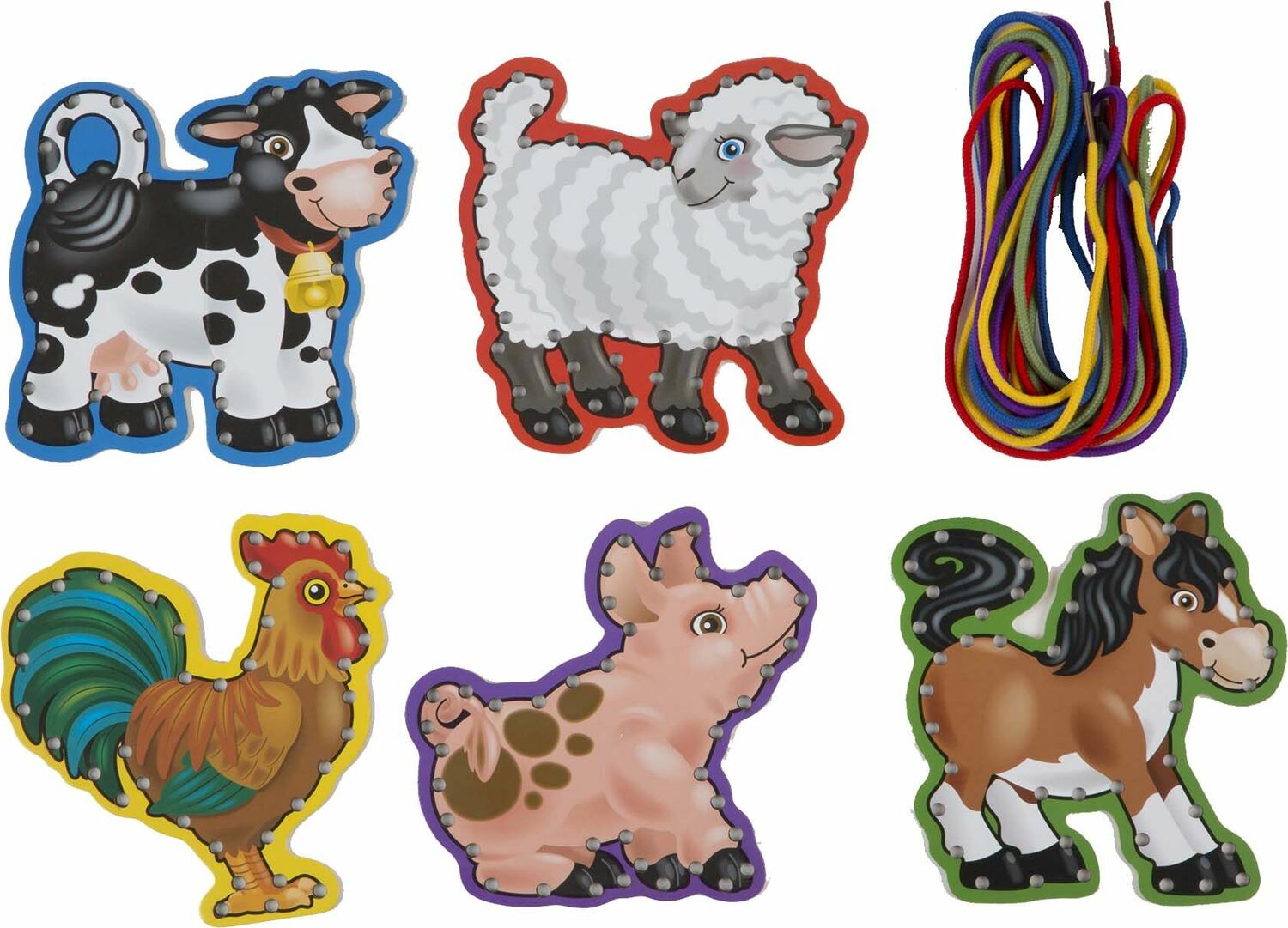 Farm Animals Lace and Trace Panels - Raff and Friends