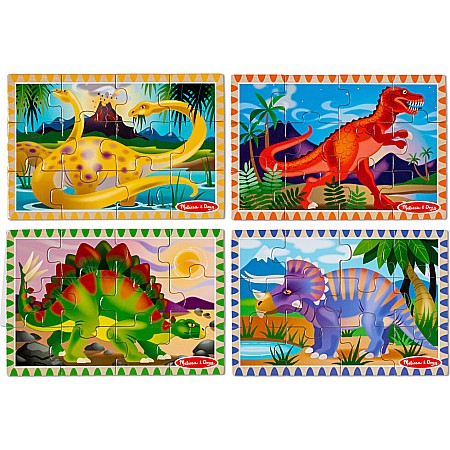 4 Dinosaur Puzzles in a Box
