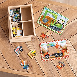 Construction Jigsaw Puzzles in a Box