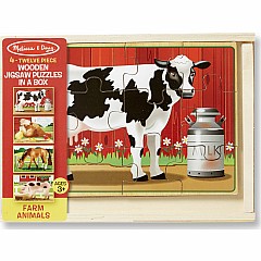 Farm Animals Jigsaw Puzzles in a Box