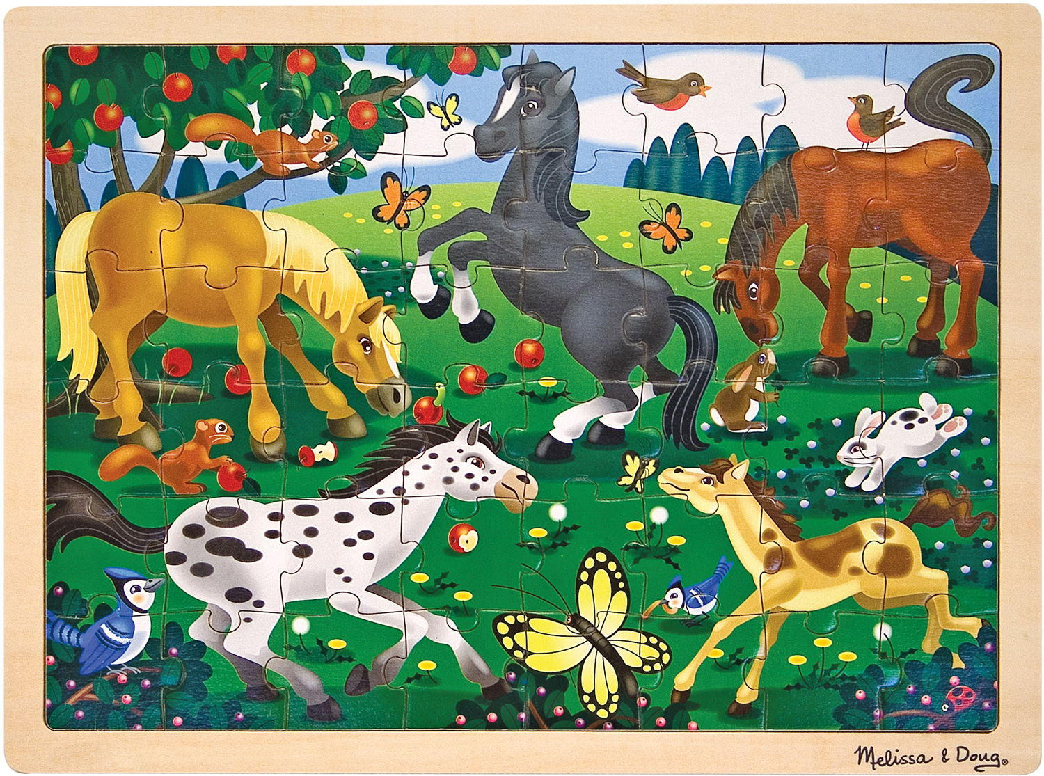 Frolicking Horses 48 Piece Jigsaw Puzzle 