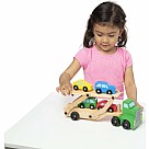 Car Carrier Truck & Cars Wooden Toy Set