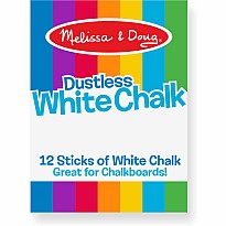 12 Piece Dustless White Chalk