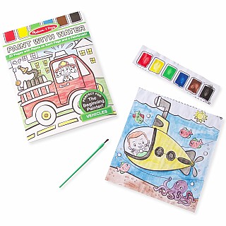 Vehicles Paint with Water Kids' Art Pad