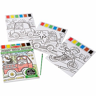 Vehicles Paint with Water Kids' Art Pad