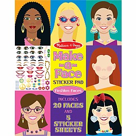 Make-A-Face Fashion Faces Sticker Pad