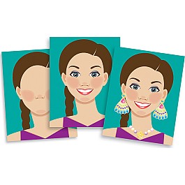 Make-A-Face Fashion Faces Sticker Pad