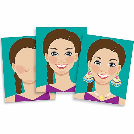 Make-A-Face Fashion Faces Sticker Pad