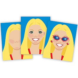 Make-A-Face Fashion Faces Sticker Pad