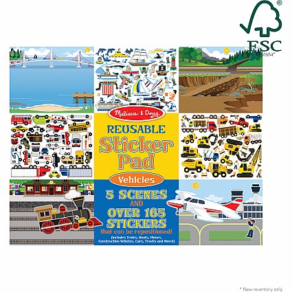 REUSABLE STICKER PAD - VEHICLES