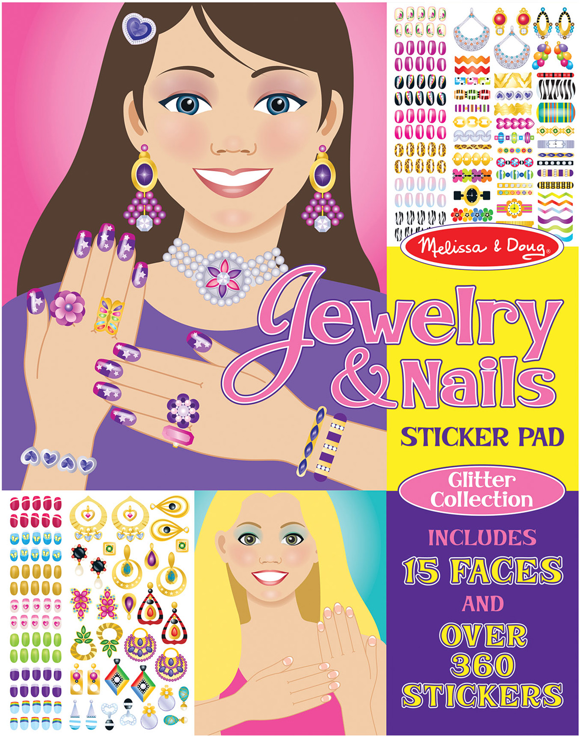 Jewelry & Nails Glitter  Collection 4223 Melissa & Doug Sticker Book Collection 