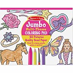 Jumbo Coloring Pad  Pink (11" X 14")