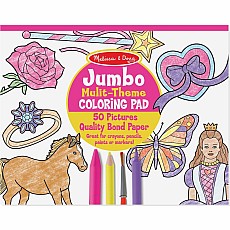 Jumbo Coloring Pad  Pink (11" x 14")