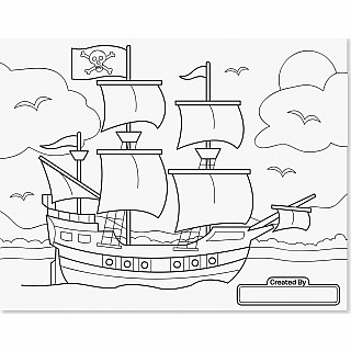 Jumbo 50-Page Kids' Coloring Pad - Space, Sharks, Sports, and More