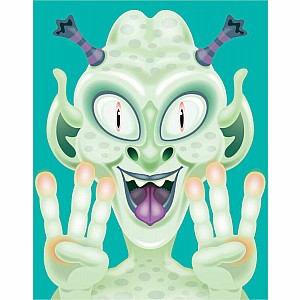 Make-a-Face Crazy Characters Stickers Pad