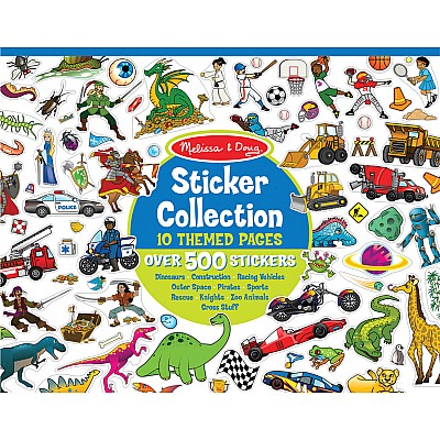 Sticker Collection Book: 500+ Stickers - Dinosaurs, Vehicles, Space, and More