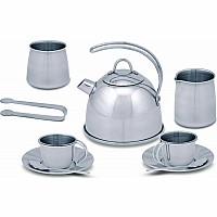 Stainless Steel Tea Set and Storage Stand