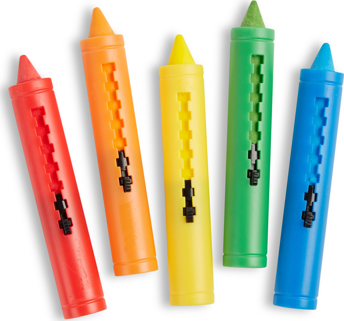 Melissa & Doug Learning Mat Crayons, Assorted Colors, 5/Pack, 12 Packs  (LCI4279-12)