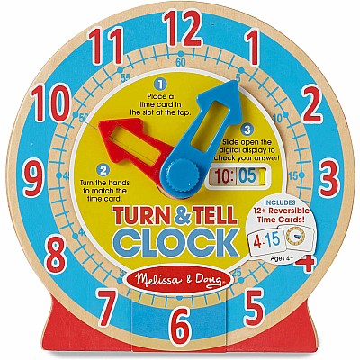 Turn & Tell Wooden Clock