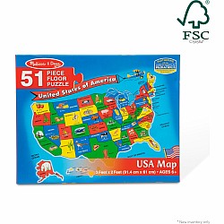 USA Map Floor 51pc
