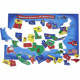 U.S.A. (United States) Map Floor Puzzle - 51 Pieces