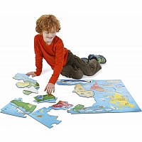 33 pc World Map Floor Puzzle 