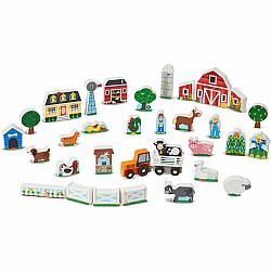 Wooden Farm & Tractor Play Set