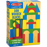 100 Piece Wooden Blocks Set