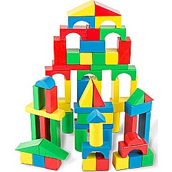 100 Piece Wooden Blocks Set