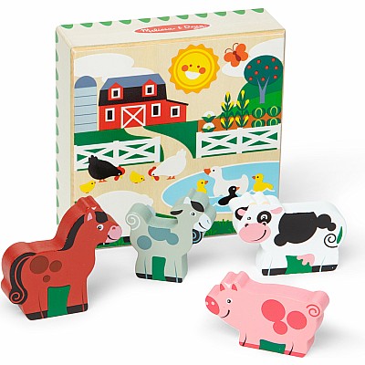 Wooden Animal Matching Farm