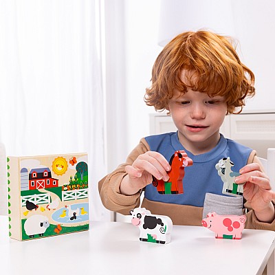 Wooden Animal Matching Farm