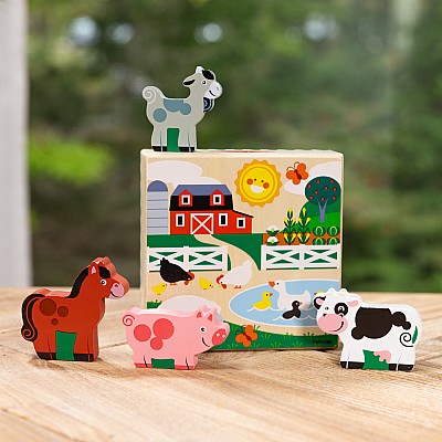 Wooden Animal Matching Farm