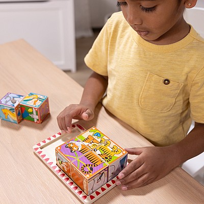 2 in 1 Wooden Cube Puzzle - Animals