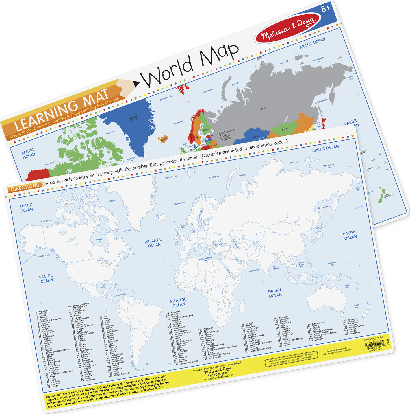 Countries of the World Write-a-mat