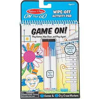 On the Go - Write-On / Wipe-Off Activity Games Pad