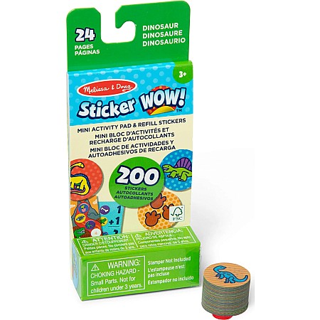 Sticker WOW! Mini Activity Pad and Refill Stickers - Dinosaur