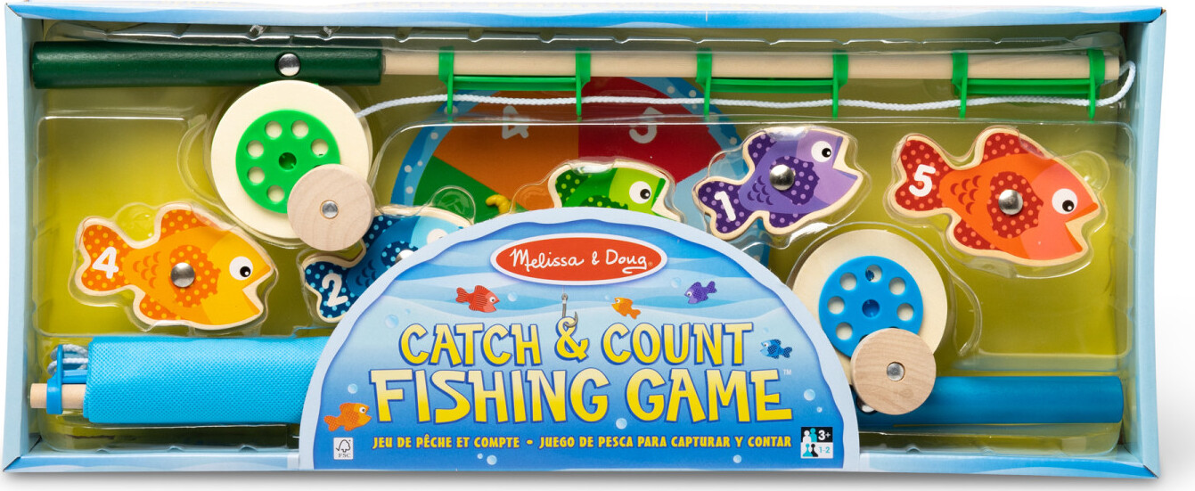 Melissa & Doug Catch & Count Magnetic Fishing Rod Set