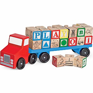 Alphabet Blocks Wooden Truck