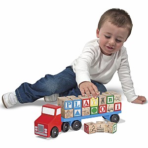 Alphabet Blocks Wooden Truck
