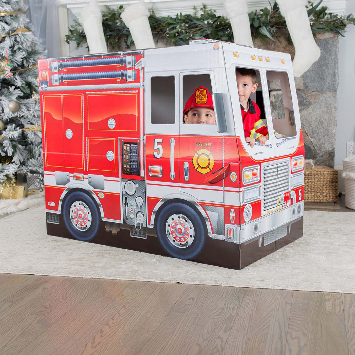 melissa and doug indoor fire truck playhouse