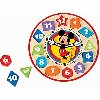 Mickey Mouse Wooden Shape Sorting Clock