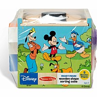 Disney Mickey Mouse & Friends Wooden Shape Sorting Cube